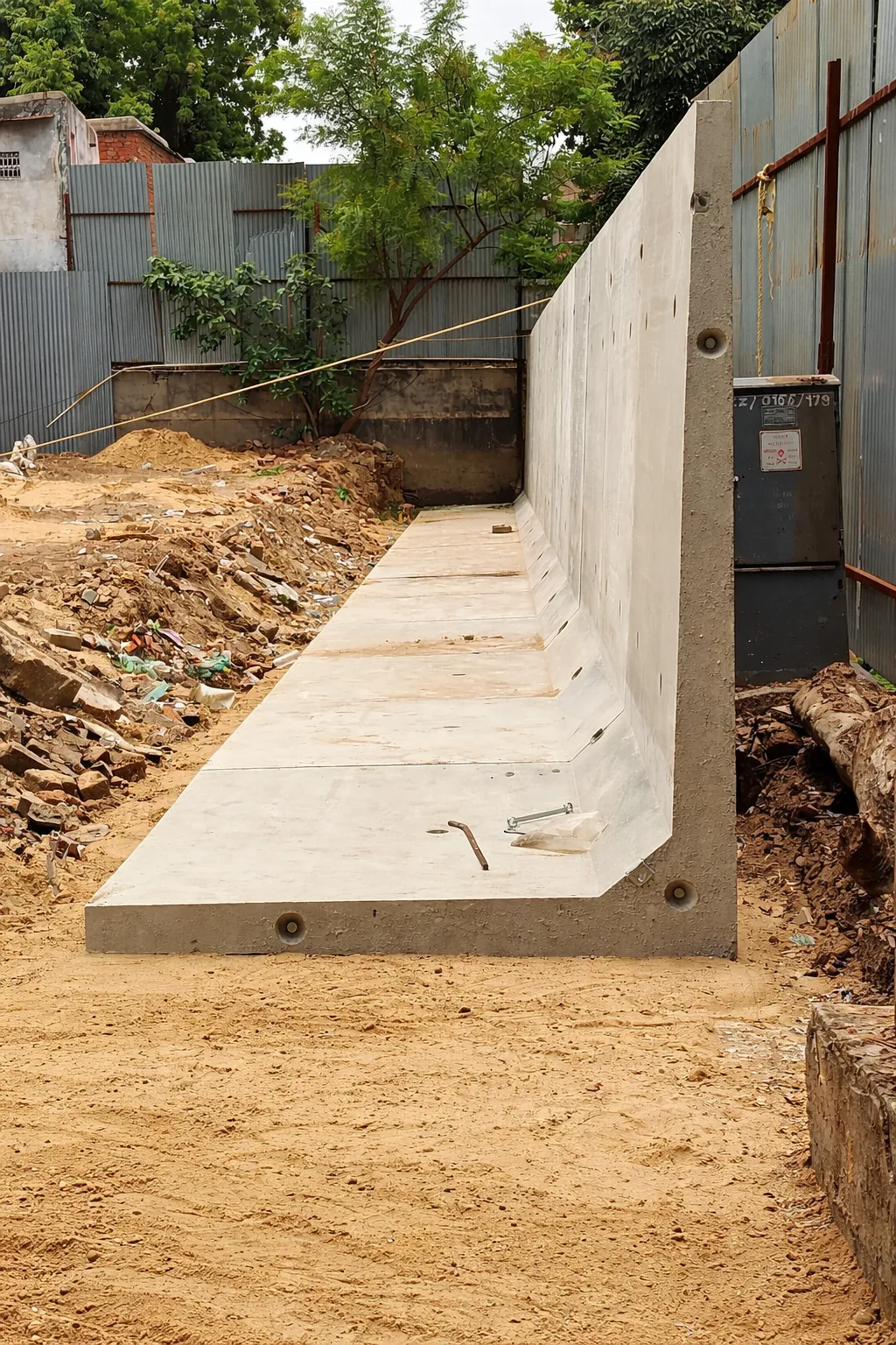 Precast Retaining Wall Drain Base