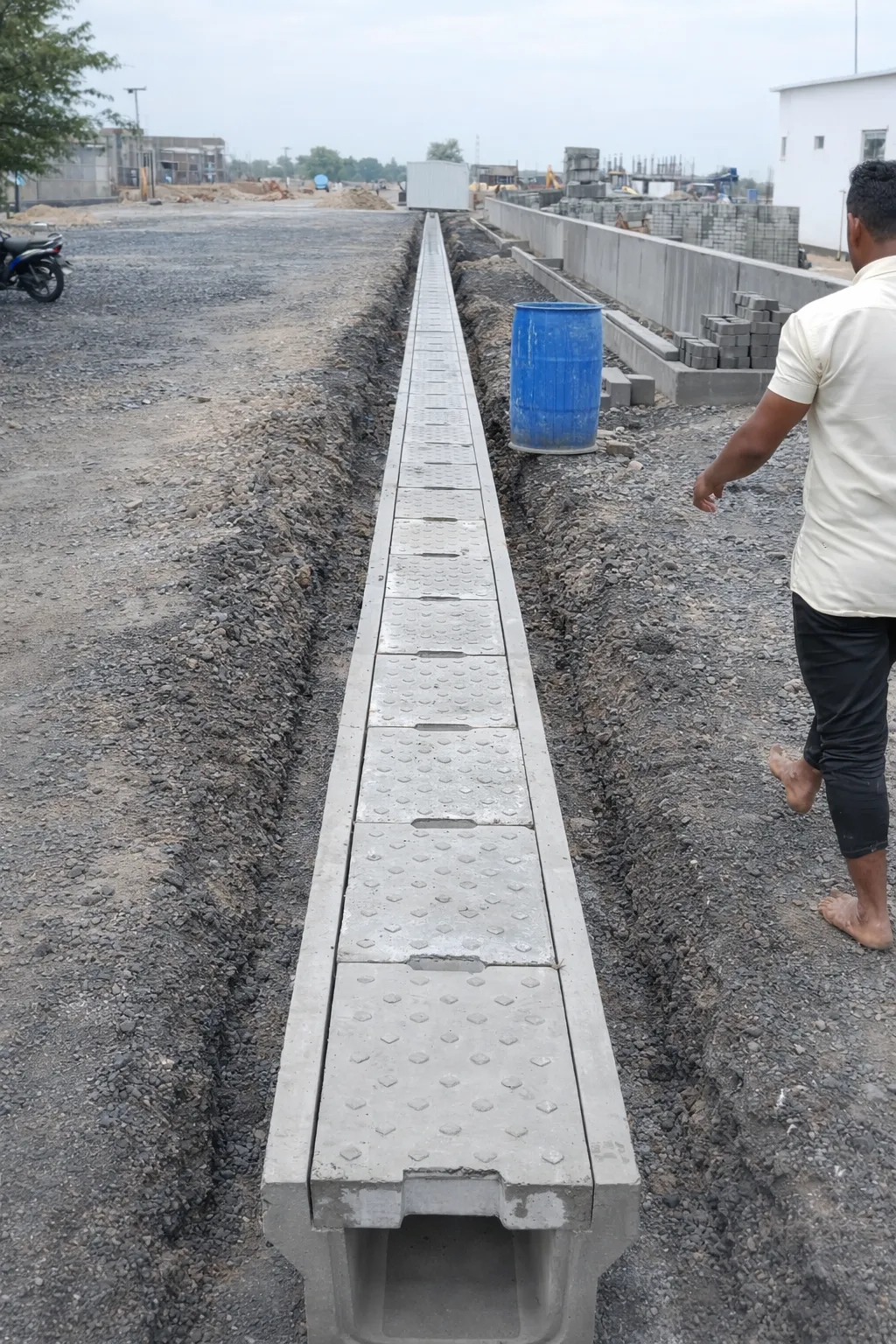 Precast U Drain with Cover Slabs